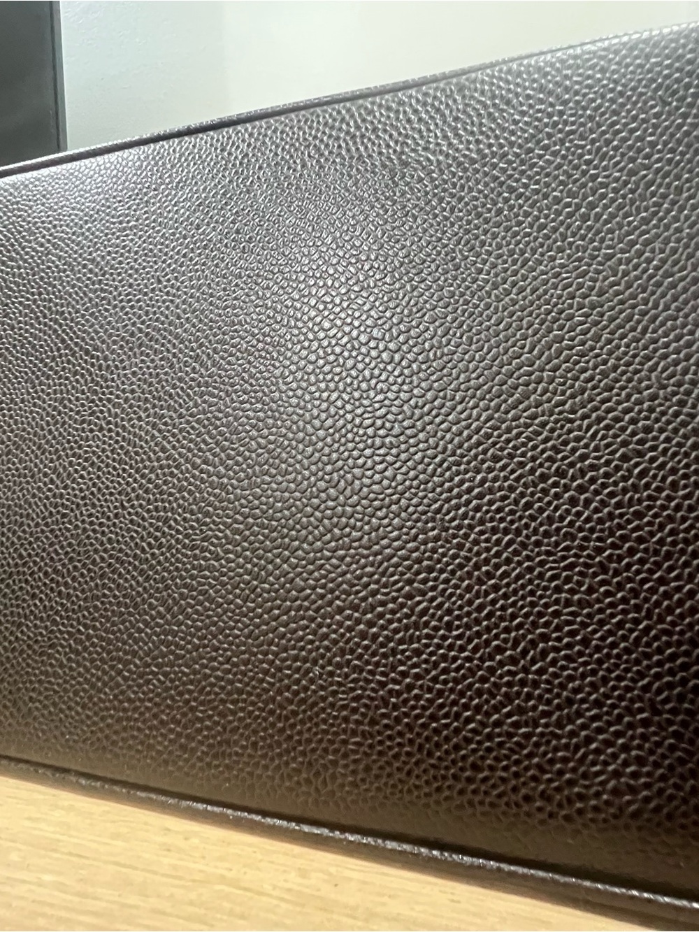Chanel Quilted Caviar Leather Tote in Dark Brown - Picture 11 of 14